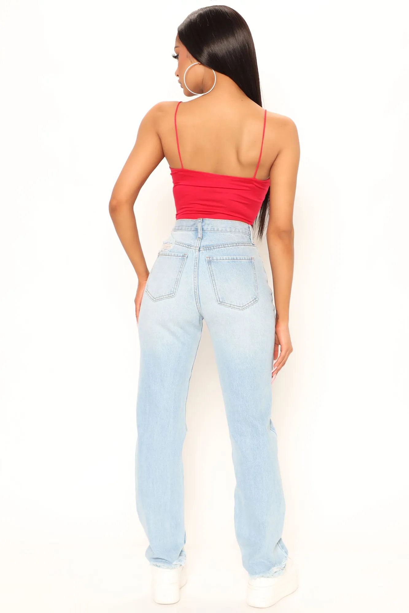 Courtney Crop Cami - Red