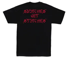 Deadline Snitches Get Stitches S/S Tee Black