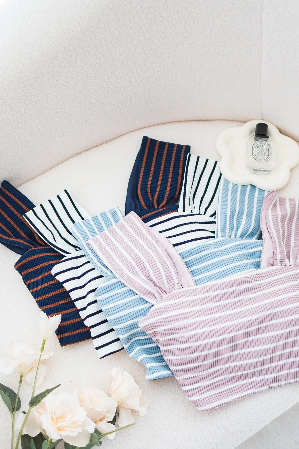 GABE STRIPES CROP TOP IN PINK