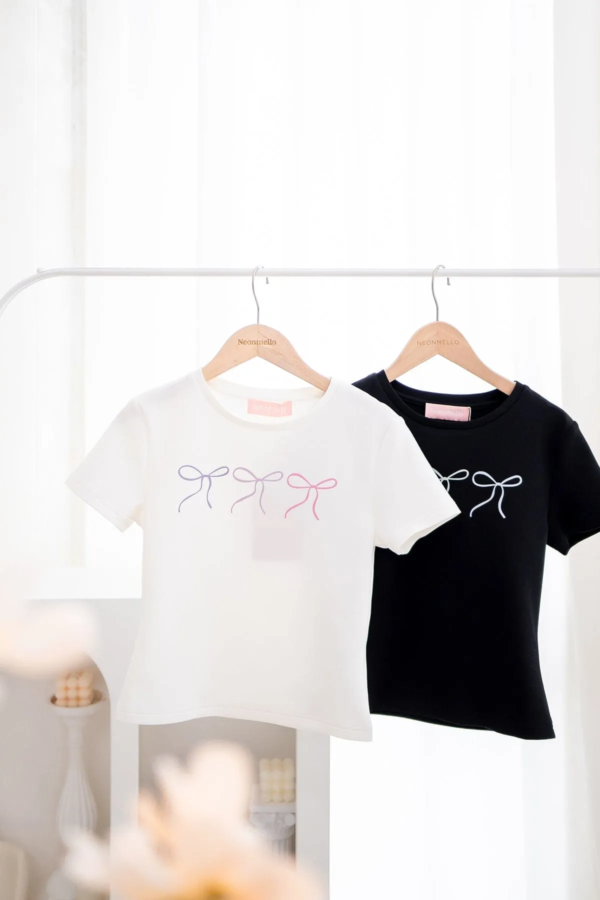 LULU BOW TIE TEE IN WHITE
