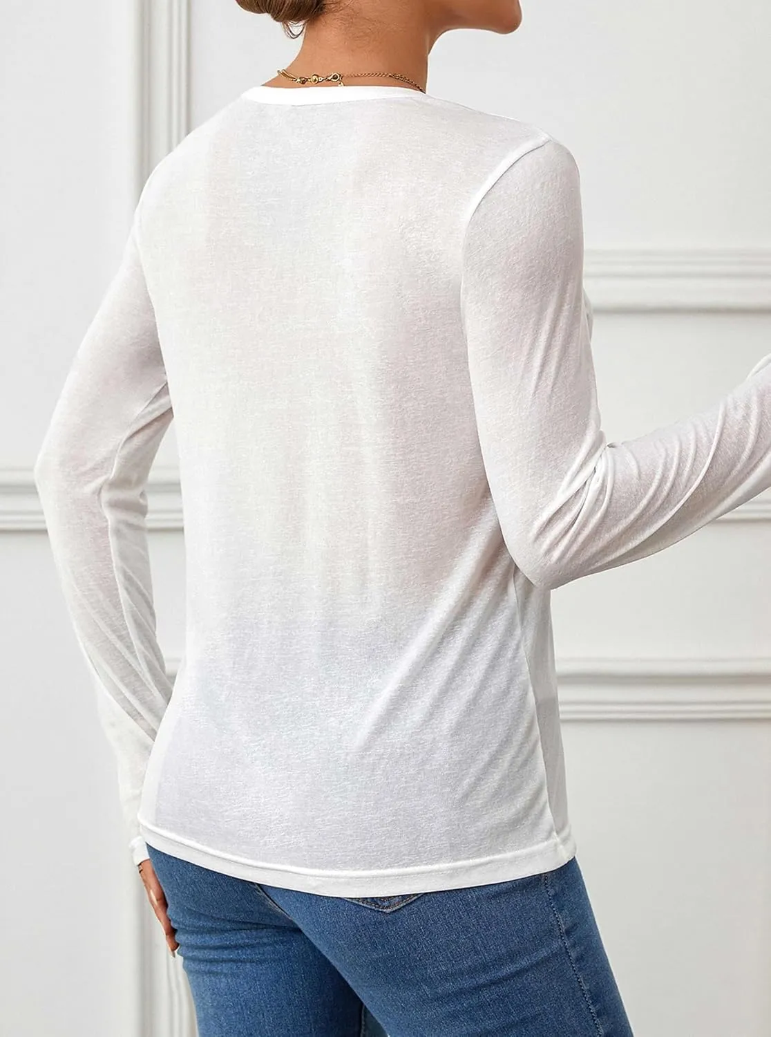 Mesh Sheer Long Sleeve T-Shirt for Women See Through Layer Top for Spring and Fall Streetwear Outfits