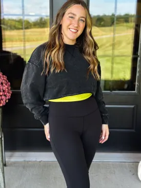 Mineral Wash Crop Sweatshirt