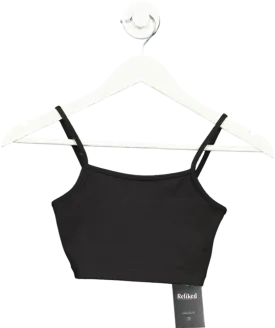 Monki Black Cropped Cami UK XS