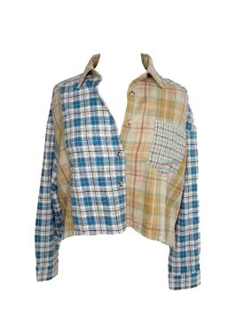 Tessa Cropped Flannel / Yellow