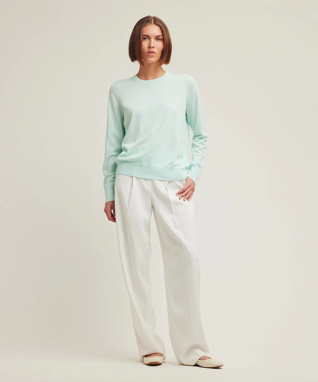 Women's Cotton Cashmere Crewneck