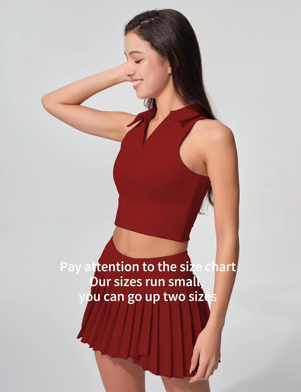 Womens Golf Shirt Sleeveless Polo Collared Tennis Shirts for Women Athletic Workout Cropped Tank Tops